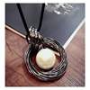 Advanced accessory, sweater, chain from pearl, long trend demi-season necklace, high-quality style, Japanese and Korean