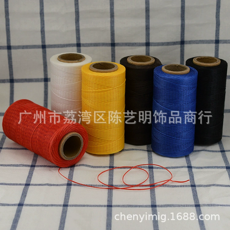 150D маленький рулон сшитая вручную Кожа DIY плоская восковая нить ручная кожаная швейная нить в наличии восковая нить сшитая вручную кожаная нить