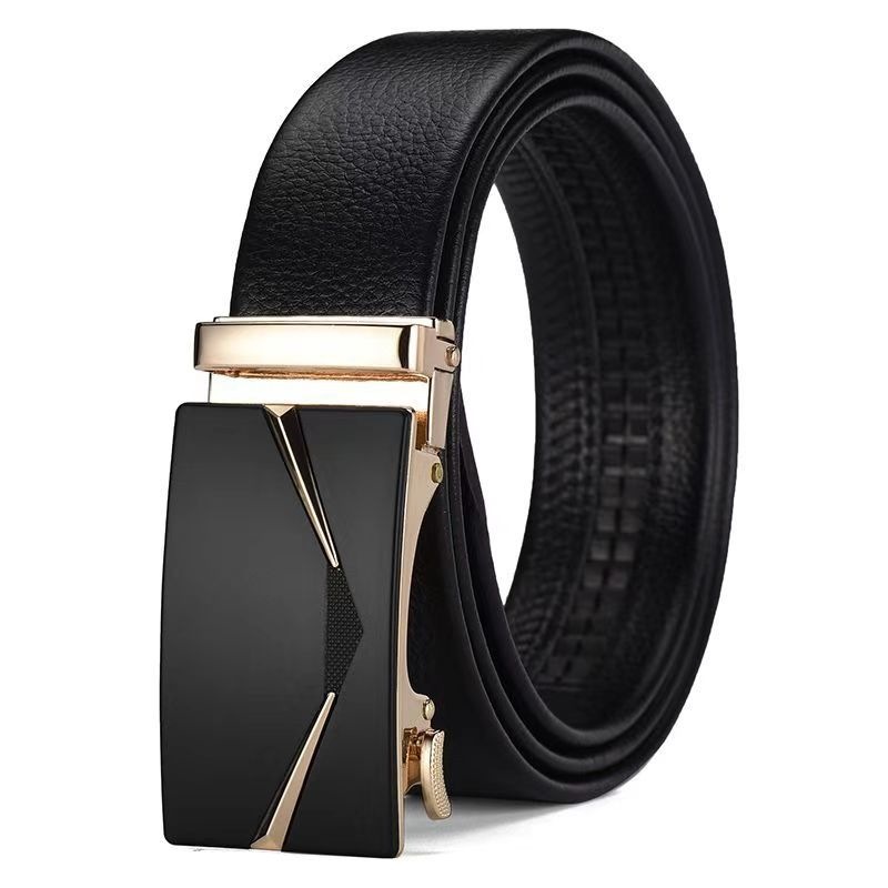 Top Layer Cowhide Men's Belt Trendy Automatic Buckle Waistband Men's Fashion Premium Casual Business Trouser Belt