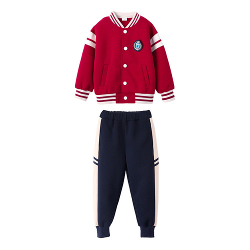 Summer kindergarten uniform children's performance attire college-style primary school sports team uniform autumn/winter red school uniform