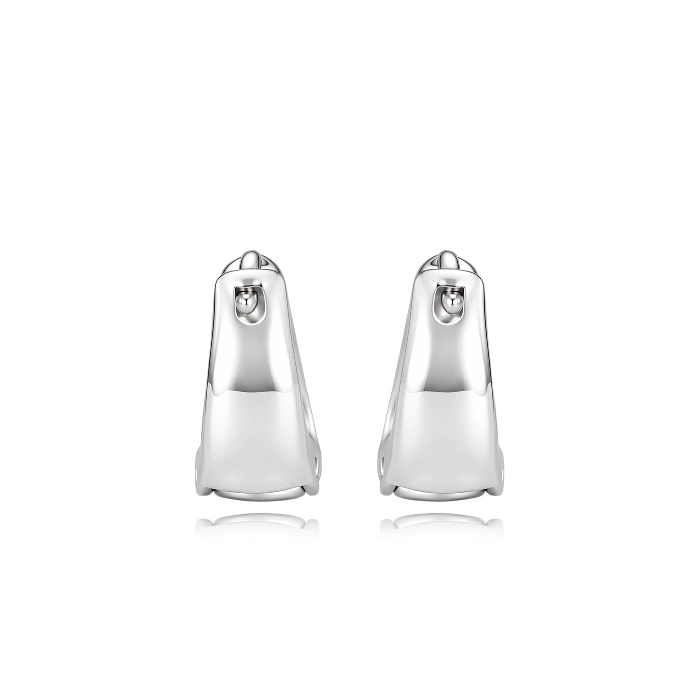 Xuping estilo simple geometría de gota de agua de aleación de cobre chapado en blanco europa y americana personalidad transfronteriza orejas para mujeres