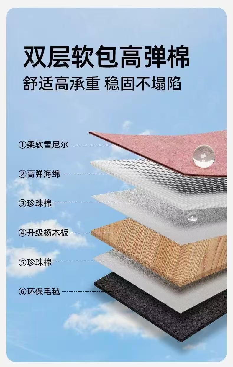 Car Foldable Mattress Sleeping Pad Rear Seat Sleeping Gadget Car Chenille Folding Bed Universal Non-Inflatable Bed