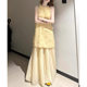 2025 New Summer Style Small Fragrance Style Bow Vest Dress with Pleated Skirt Elegant Two-Piece Set for Women