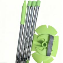厂家直销不锈钢拼接杆洗车拖把杆绿色分支螺纹工具杆