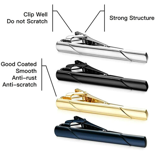 High-grade electroplated men's and women's clip tie clip winter men's business high-end neutral flat head tie clip tie clip
