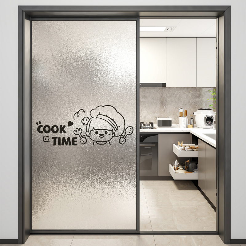 パンダガラスステッカー半透明不透明キッチン窓フィルム浴室トイレプライバシーフィルムドアと窓静電ステッカー|undefined
