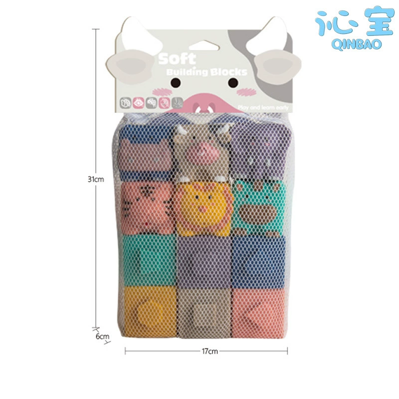 (Cross-border trading), cartoon constructor from soft rubber for baby, digital cognitive toy, Amazon, early education