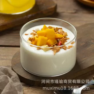 厂家批发玻璃酸奶布丁杯儿童蒸蛋器布丁碗冰淇凌圆杯提拉米苏盒子