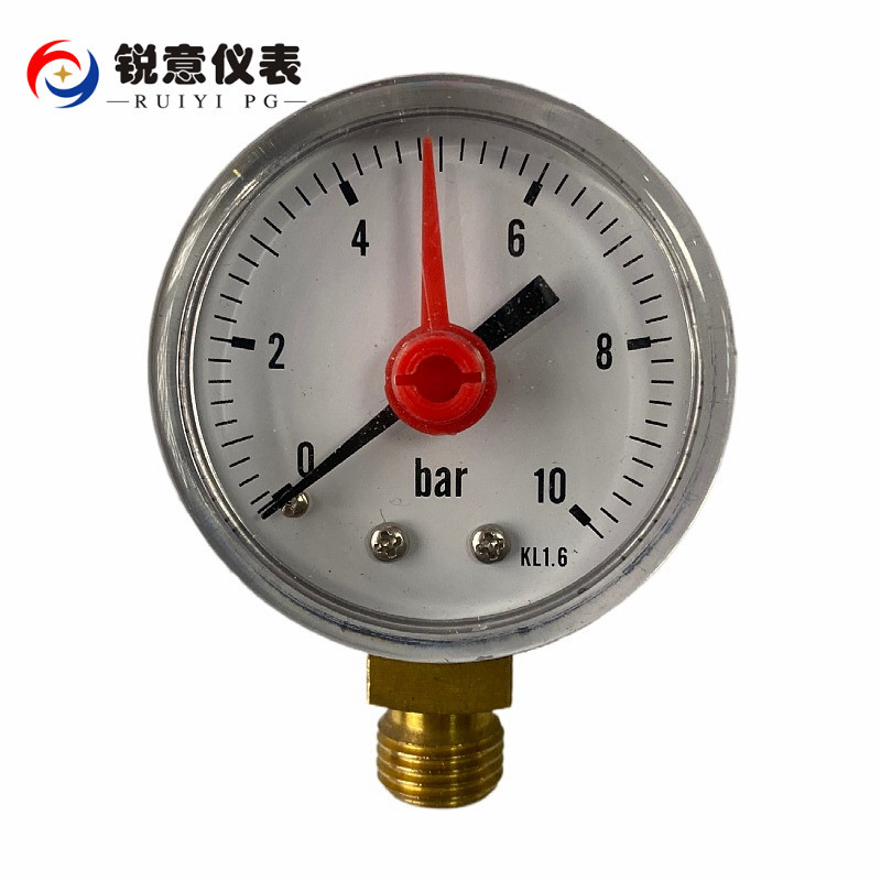 厂家直销 塑壳可调红针压力表 塑壳压力表 空压机专用压力表