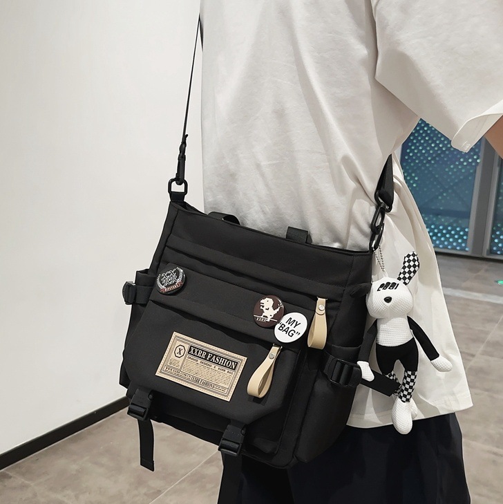 일본식 툴링 레트로 어깨 가방 여성 대학생 클래스 통근 배낭 대용량 휴대용 트램 백 크로스 바디 백