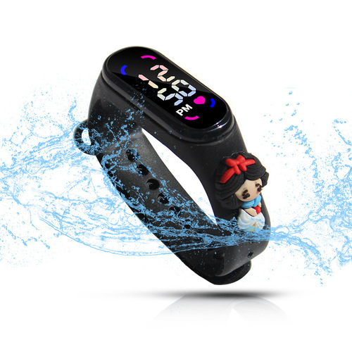 New Anime Character Hand Strap Watch Waterproof Princess LED Electronic Watch for Elementary School Students Cartoon Watch