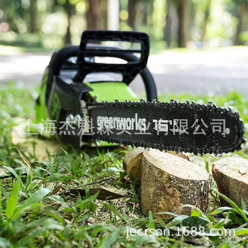 GREENWORKS格力博充电式电锯锂电大功率家用电链锯无线砍树伐木锯