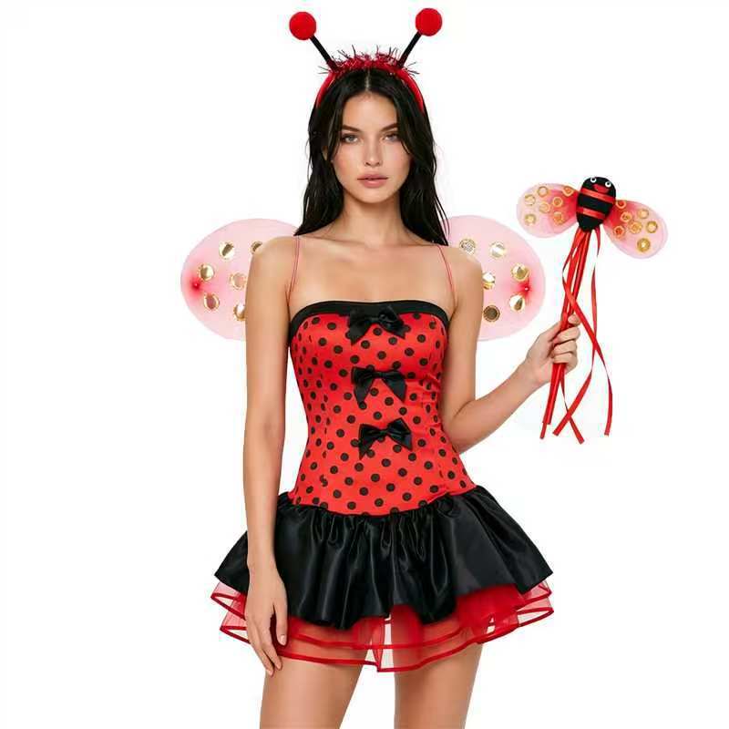 New foreign trade product: Amazon tight-fitting ladybug and bee dress for Halloween cosplay party costume