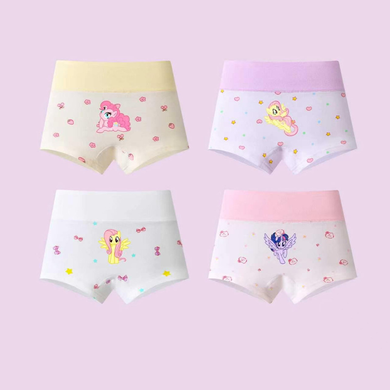 Cute high-waisted girls' underwear, A-grade pure cotton, for medium and large-sized children, boxer briefs, designed to prevent embarrassing exposure Cute high-waisted girls' underwear, A-grade pure cotton, for medium and large-sized children, boxer briefs, designed to prevent embarrassing exposure