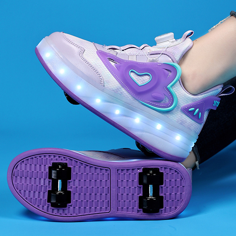 Wholesale Heelys Shoes for Girls, Invisible Four-Wheel Retractable Roller Skates, Two-Wheel Students' Walking and Sliding Children's Skates