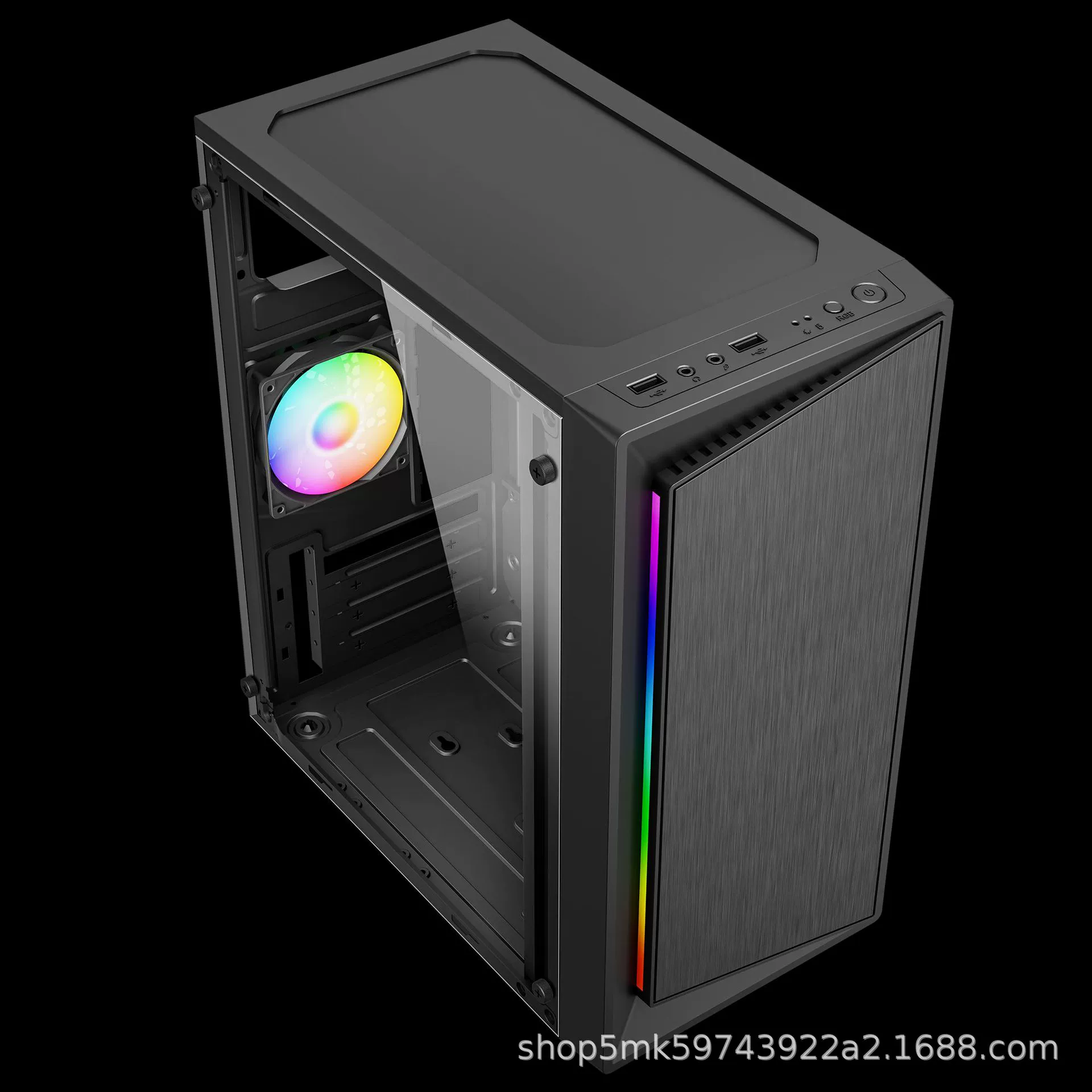 Шасси для бизнеса/офиса/дома, настольный корпус материнской платы mATX, бесшумный, прозрачная боковая панель, для сборки своими руками, корпус системного блока