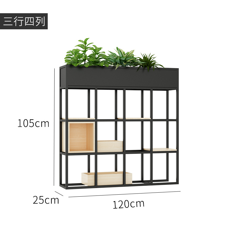 긴 120 * 너비 25 * 높이 105cm 나무 상자 파티션 로그 색상
