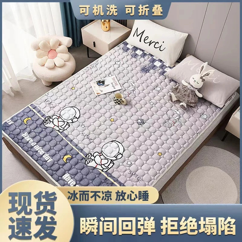 Flannel Mattress for Students, Single Dormitory Tatami Mattress, Floor Mat, Double Bed Mattress, Base Layer for 1.5m Bed Flannel Mattress for Students, Single Dormitory Tatami Mattress, Floor Mat, Double Bed Mattress, Base Layer for 1.5m Bed