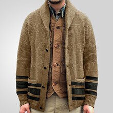 VintageknitsweaterjacketӢ�׸��ų����Ứ��֯����ë�����׿���