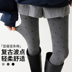 灰色の波の点はズボンの靴下の女性の春秋の薄い金の外で厚い黒色の圧力のやせている足の底の靴下のメーカーの卸売りを着ます。