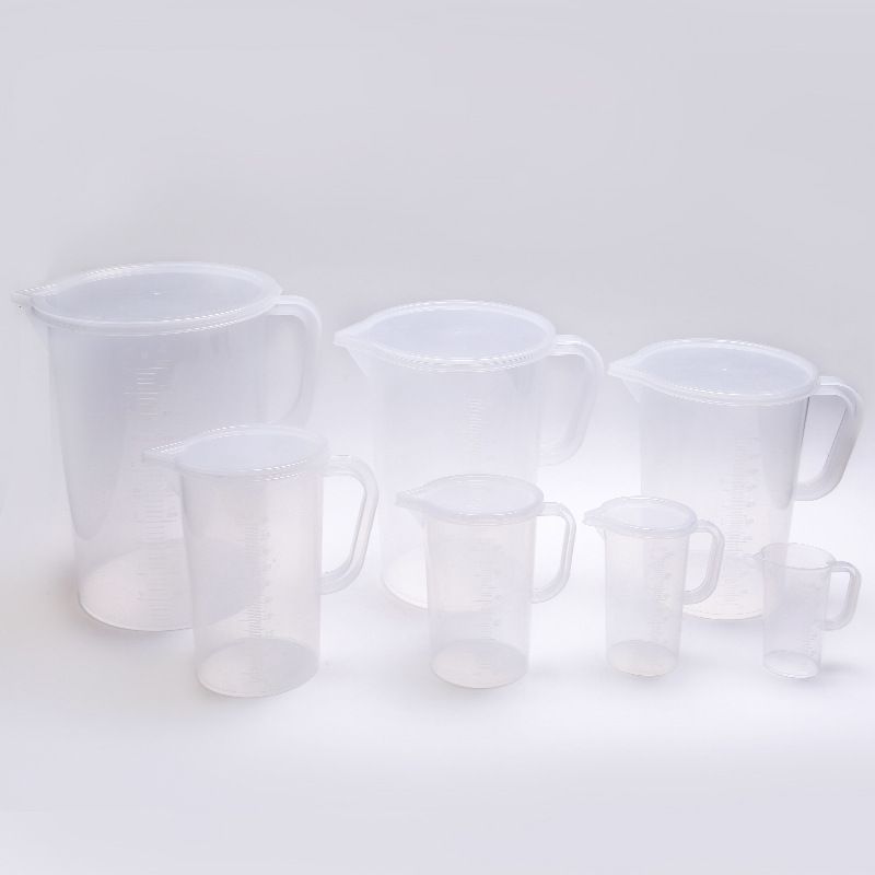 BB4C批發新款批發加厚 塑料量杯100毫升3000毫升帶蓋杯 刻度