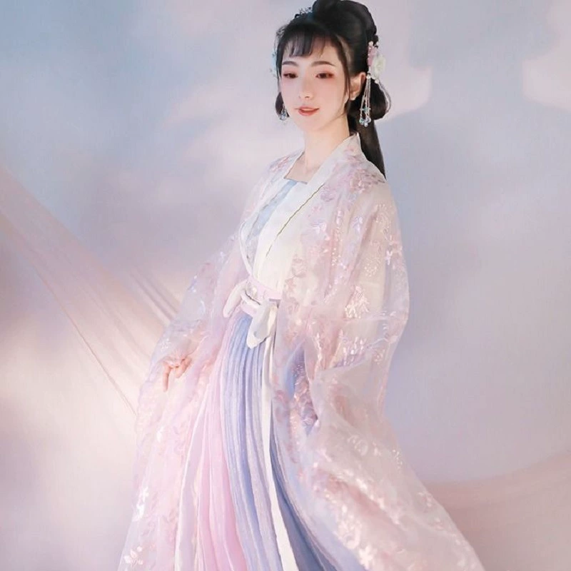 Hanfu, skirt for elementary school students, retro set, Chinese style