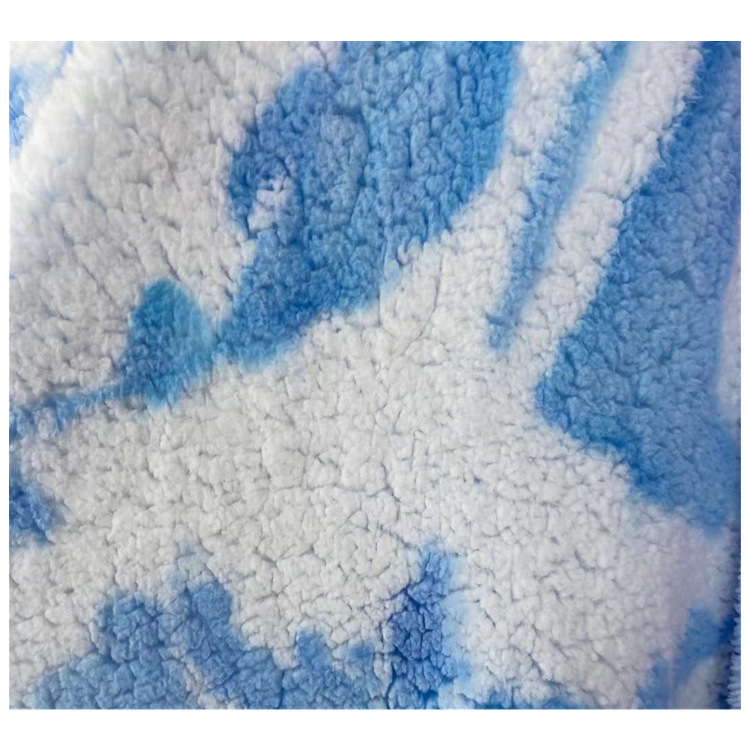 Terciopelo ártico de terciopelo de algodón de tela teñida gradiente de felpa pijamas zapatos y sombreros a prueba de viento edredón textil hogar manta de tela