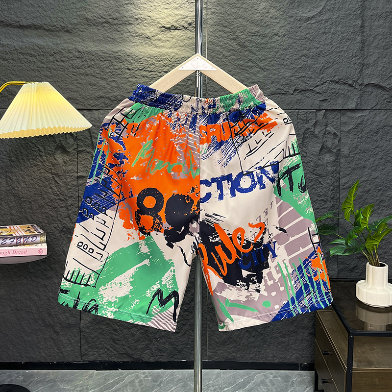 Shorts de plage imprimés pour homme coupe ample séchage rapide_voghion.com