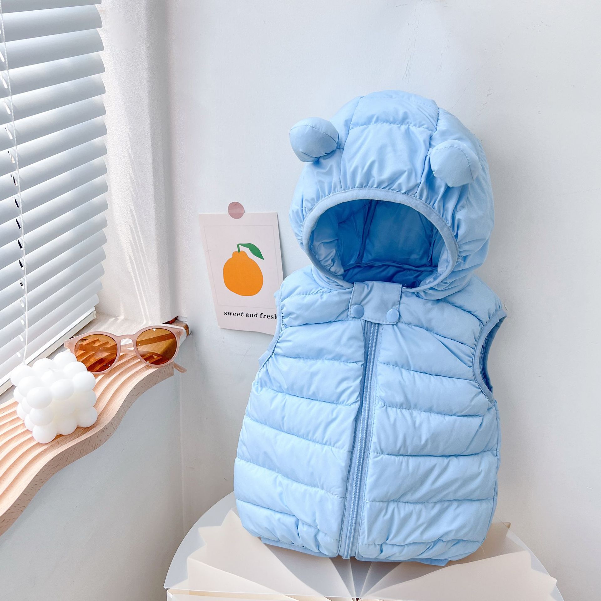 Chaleco de bebé abajo algodón Otoño e Invierno ropa niñas chaleco casual ligero chaleco infantil niños abrigo ESTILO OCCIDENTAL