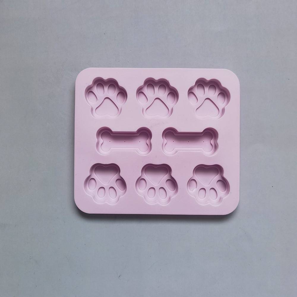 6 huesos de garra de gato 78 molde de silicona pastel helado pudín molde de postre jabón utensilios de cocción