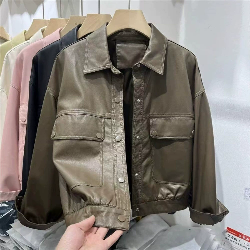 Demi-season autumn jacket for leisure, oversize