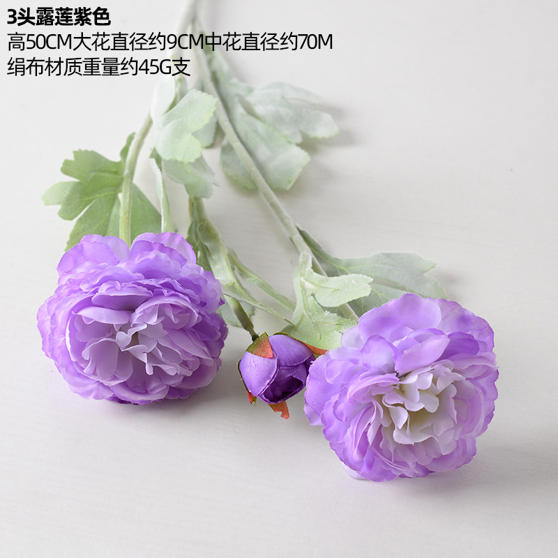 Flores artificiales moradas para bodas, estilo Monet, arreglos florales para el suelo del salón de bodas, flores de seda morado claro.