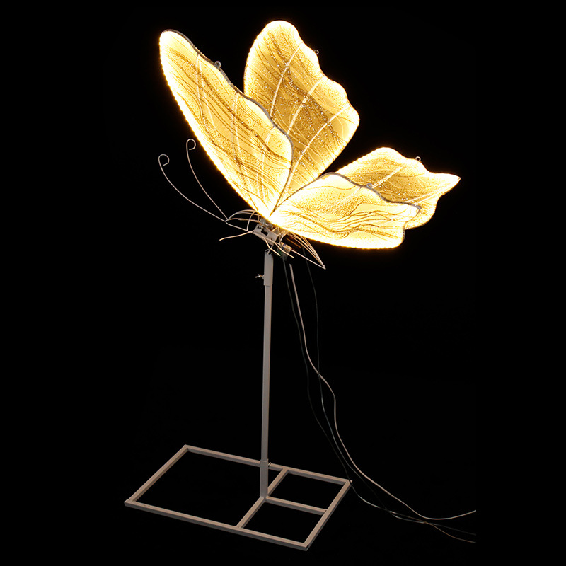 Disposición de accesorios de boda Alas de mariposa luminosas Decoración de escenario Colgante de techo Guía de boda Decoración de escena Decoración image 26