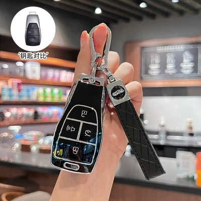 BJ20, EU5, EU7 – a — Car key bag - model-a-business-black-single-case-car-logo-rope-buckle