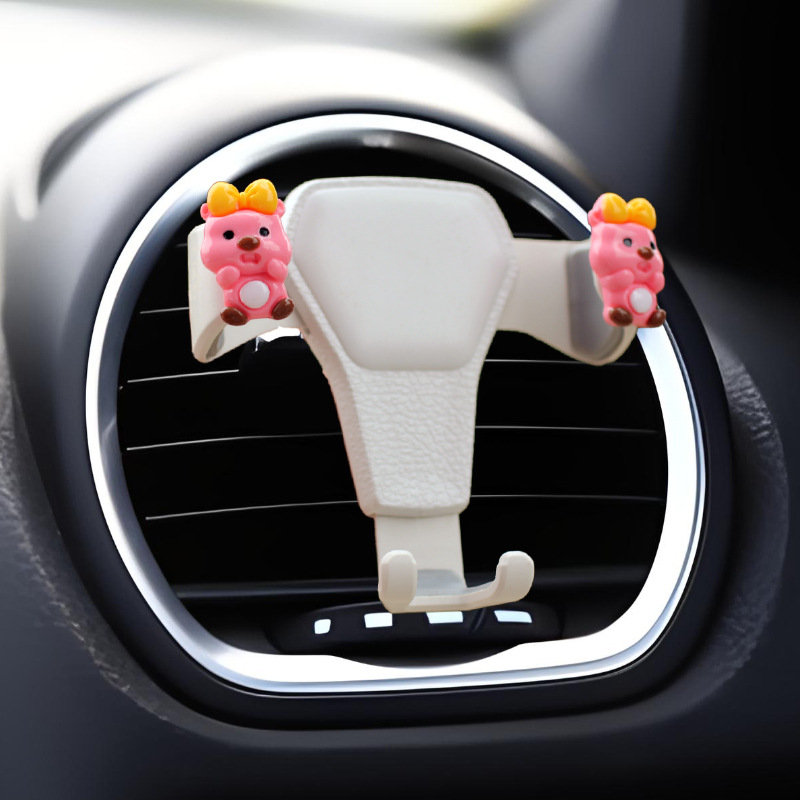 Nuevos adornos de coche de resina Beaver Hill Adornos de la pantalla de navegación de la consola central del coche de dibujos animados Adornos de la cabeza