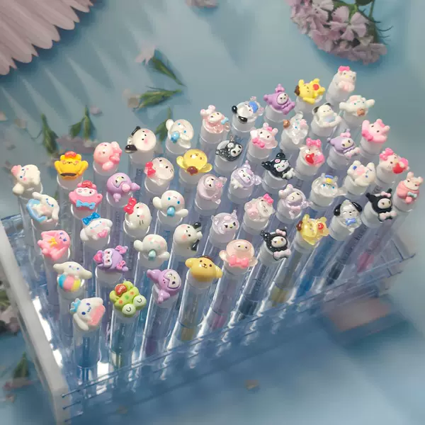 Sanrio Kuromi Kt Cat Disposable Eyelash Extension Brush in Individual Transparent Test Tube Packaging, Direct Cross-Border Supply