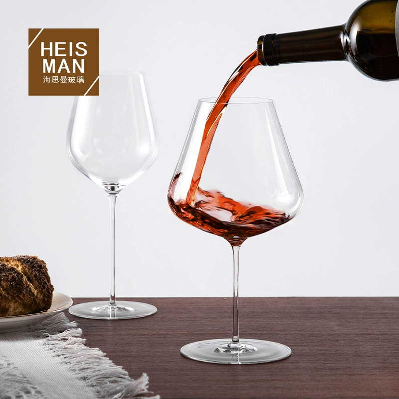 Ultra thin crystal capacious transparent glass wineglass