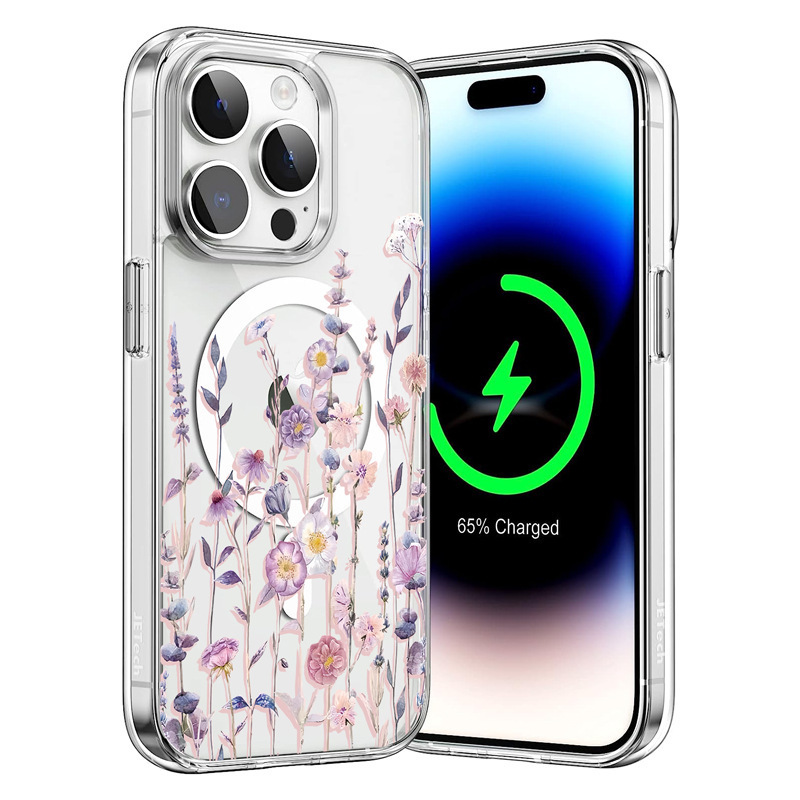 Suitable for Apple 17 Phone Case, Transparent Floral iPhone 16E Small Floral Pattern 16Promax Protective Case 17Pro Trendy