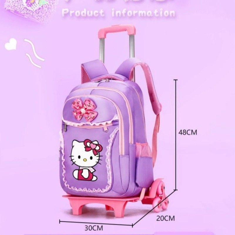 Hello kitty, чемодан, рюкзак, лёгкий, в корейском стиле, 6 лет