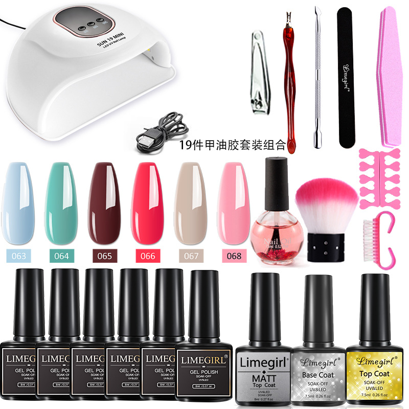 Amazon plataforma Transfronteriza Popular 6-color esmalte de uñas pegamento traje manicura 36W/72W fototerapia luz herramienta traje