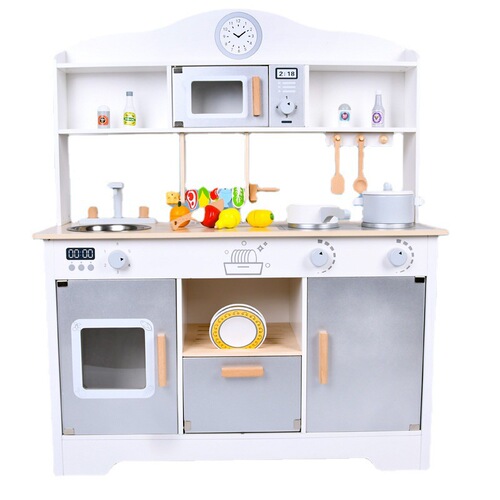 New Style Wooden Japanese Kitchen C Model Child Role-Playing Cut and Cook Fun Cooking Grill Toy New Year Gift