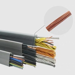 Double-wire trailing flat TVVBG electric retractable gate cable moving door wire 3~60 cores special line for vehicle use