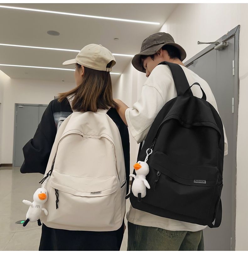 Men's Backpack Simple Large Capacity Travel Backpack Women's Casual Japanese Style Middle School High School College Student School Bag