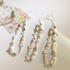 ins少女心水晶掛鏈串珠手機掛繩手提鏈通用手機殼ccd相機掛飾手繩