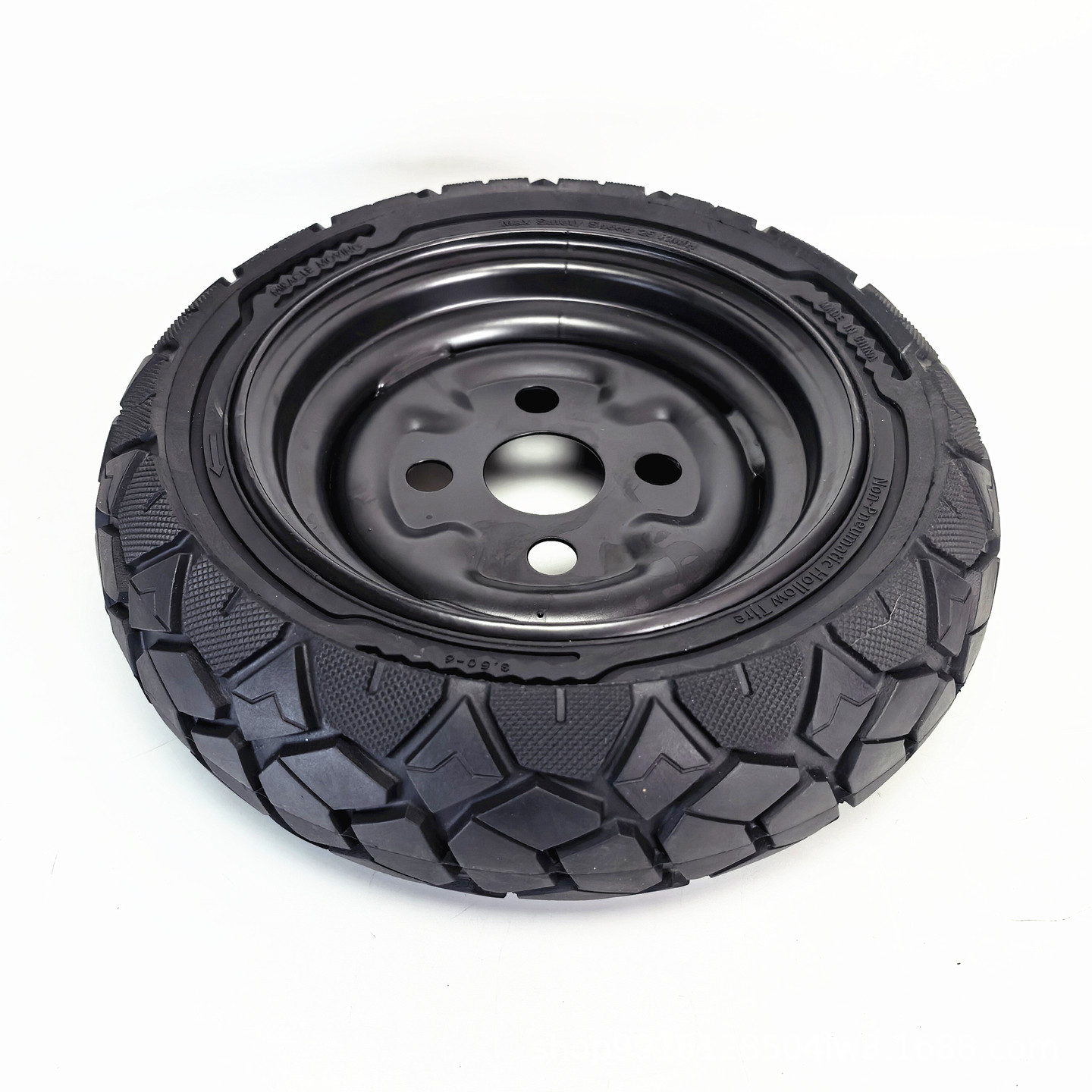 3.50-6 hollow solid tire, complete wheel assembly for the Flying Pigeon Phoenix leisure four-wheeled electric vehicle, including front and rear explosion-proof wheels