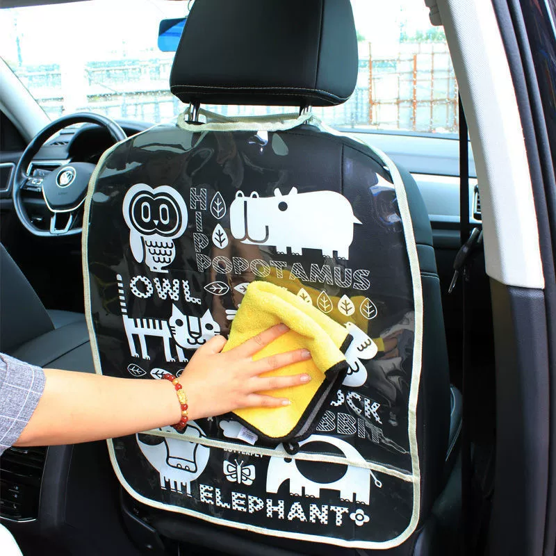 Противоударная накладка на спинку автомобильного сиденья, детская защитная накладка с рисунком из мультфильма, защитная накладка от грязи для заднего ряда, противоизносная защитная накладка в автомобиле