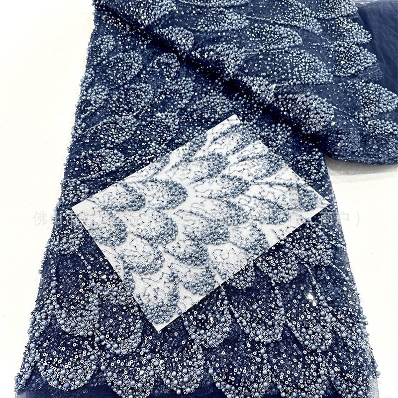 Tejido de cuentas industria pesada BEADS LACE Europa América Medio Oriente África Moda vestido de tela de cena Tejido de cuentas image 3