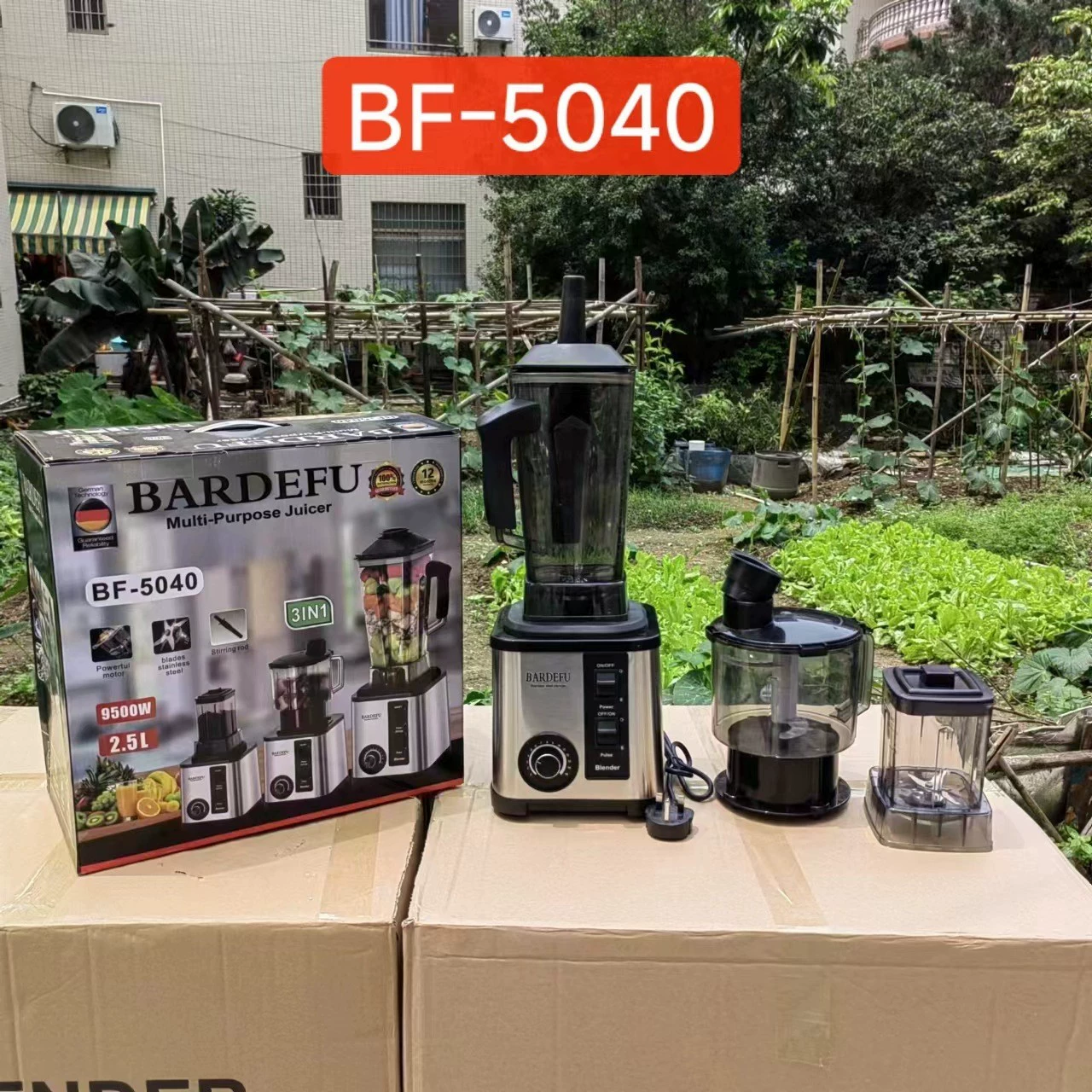 Cross-border 3L 6-in-1 blender for commercial use, stainless steel, high-power, pure copper, blender for mincing,, juicer