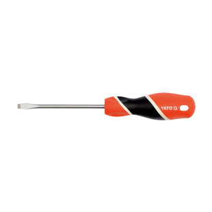 Yiertuo Three-Color Handle Anti-Slip Slotted Screwdriver High Hardness Strong Magnetic Screwdriver Single-Use Screwdriver Yt25891