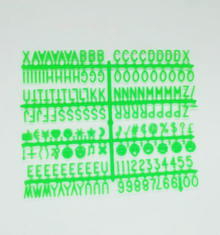 Tablero de fieltro de Amazon tablero de mensajes tablero de letras en inglés fieltro carta de plástico de 0,75 pulgadas 170 pequeño